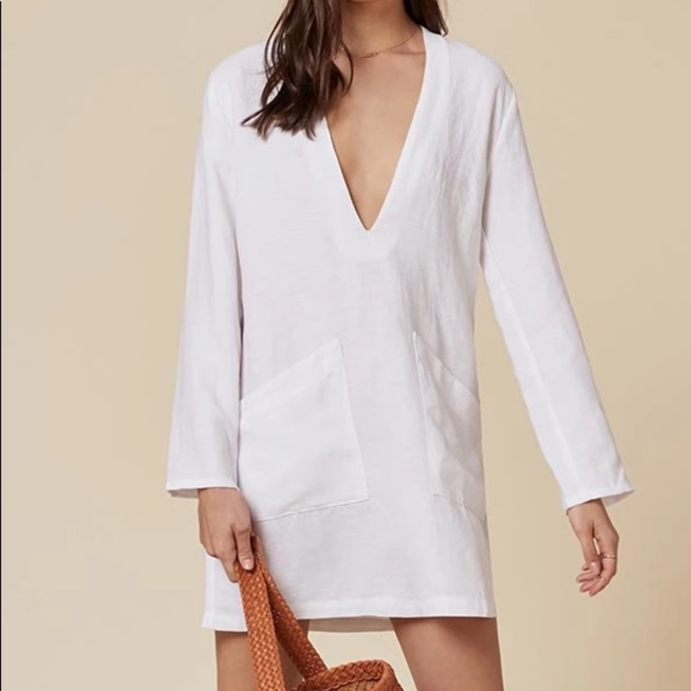 REFORMATION NWT White Caftan Tunic Dress - Size S
